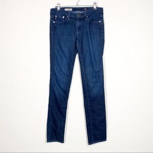 FINAL PRICE AG Adriano Goldschmied The Stilt Cigarette Leg Jeans Dark Blue Wash